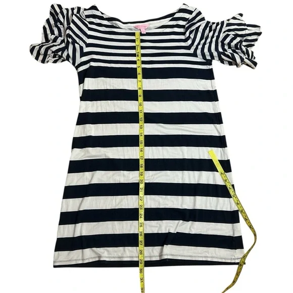 Lilly Pulitzer Lula Dress size Large, navy and white stripes - Picture 9 of 9